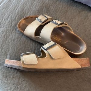 Tan Birkenstocks